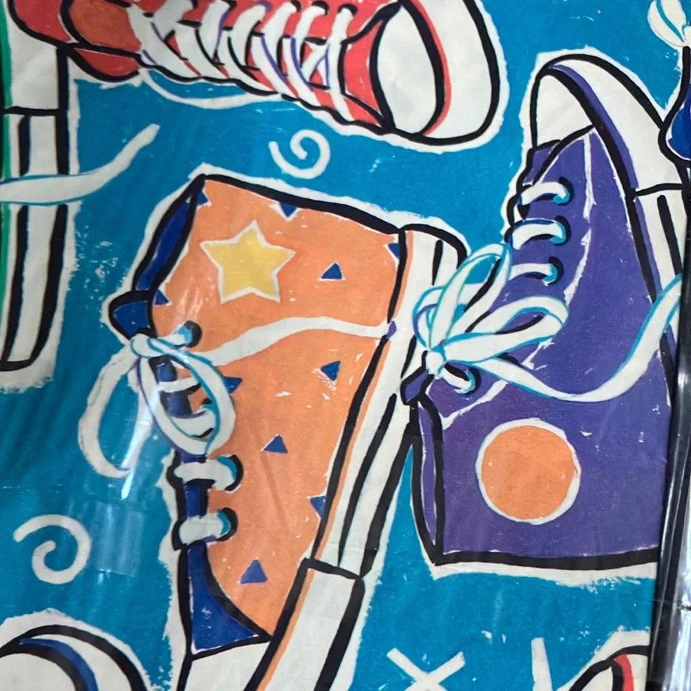 Vintage‎ Hallmark Colorful Sneakers Gift Wrap - Sealed New Old Stock